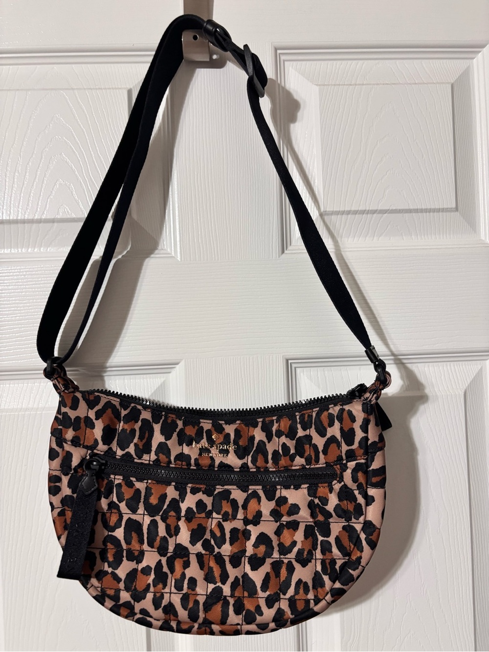 kate spade Leopard-Print Crossbody Bag in Brown and Black